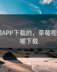 草莓视频APP下载的，草莓视频app给哪下载