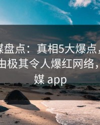 蜜桃传媒盘点：真相5大爆点，神秘人上榜理由极其令人爆红网络，蜜桃传媒 app